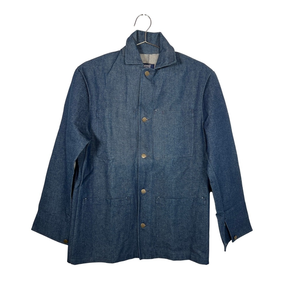 Denim Barn Coat Hammill Blue Chore Workwear Jacket Cotton Small Made in Canada